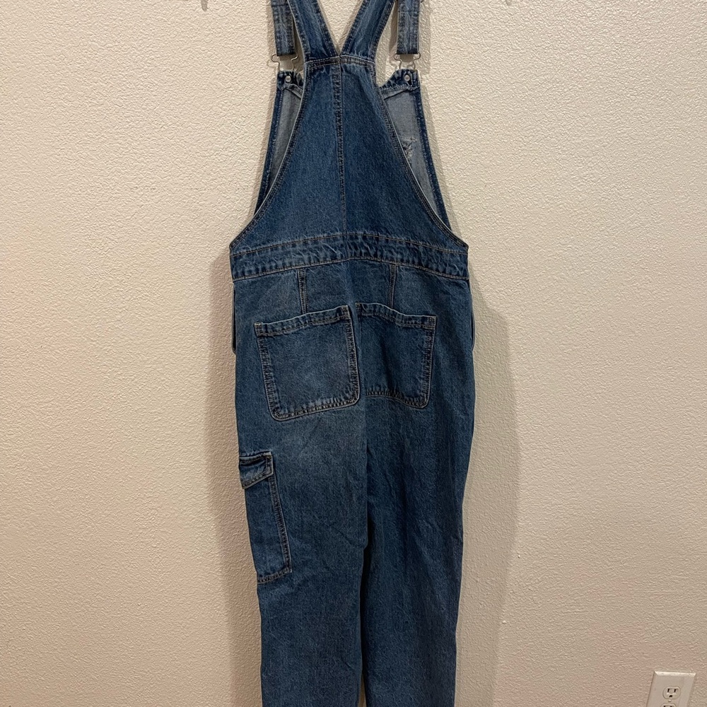 Celebrity Pink Denim Overalls with heart accent buttons - Picture 6 of 8